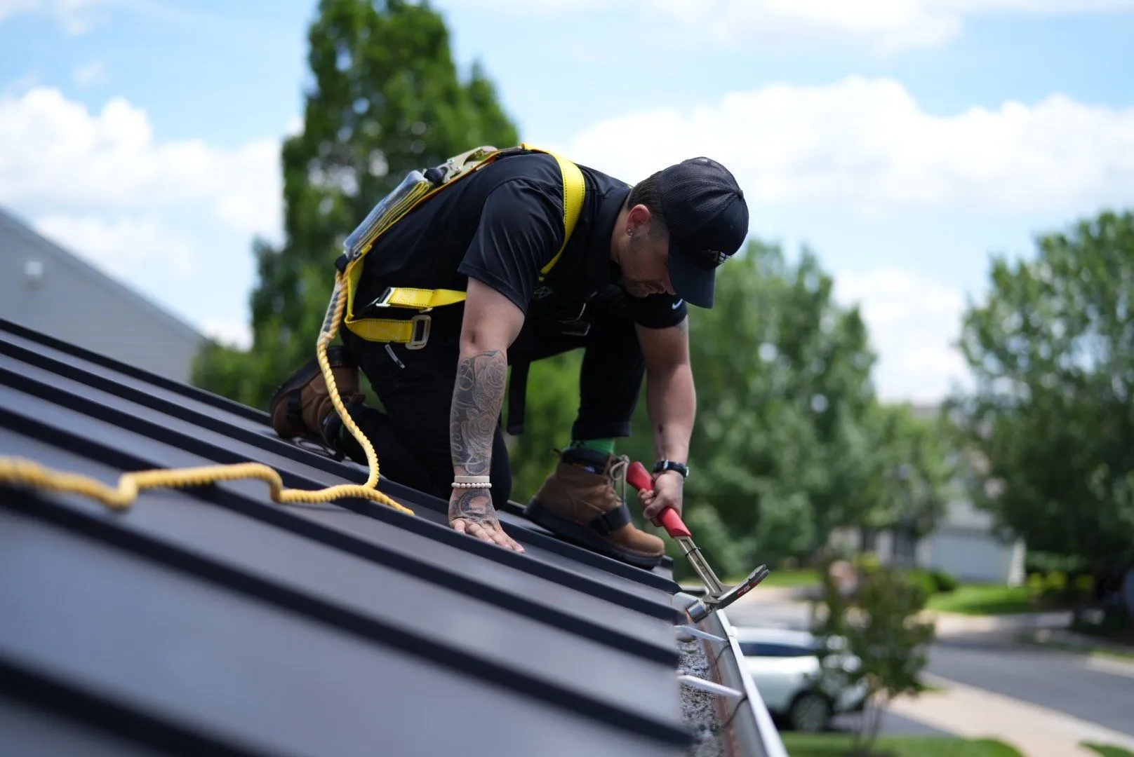 metal roof gutter edge by American Home Contractors near Wheaton