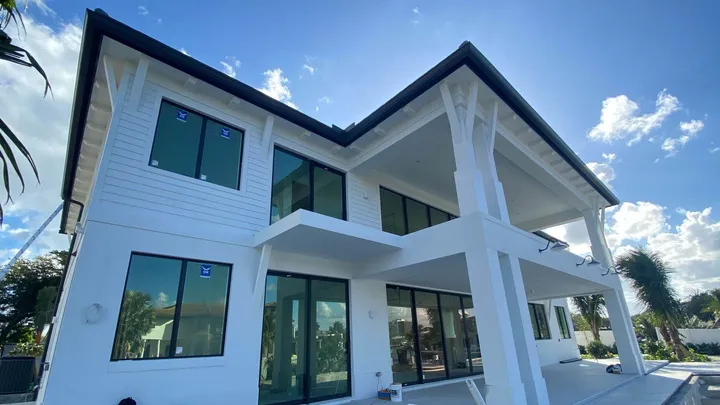 Maryland home with clean, freshly serviced gutters